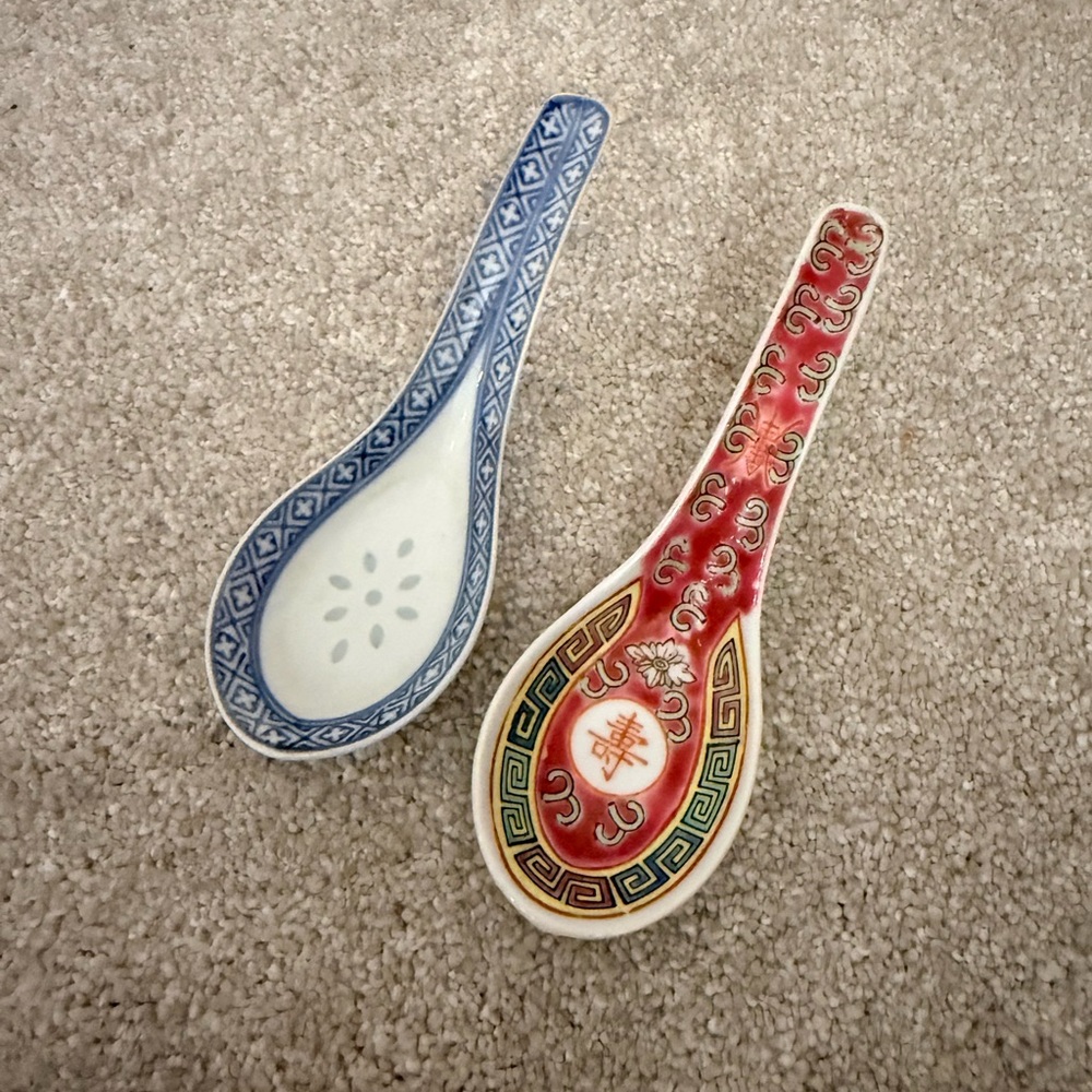 Decorative Ceramic Soup Spoons